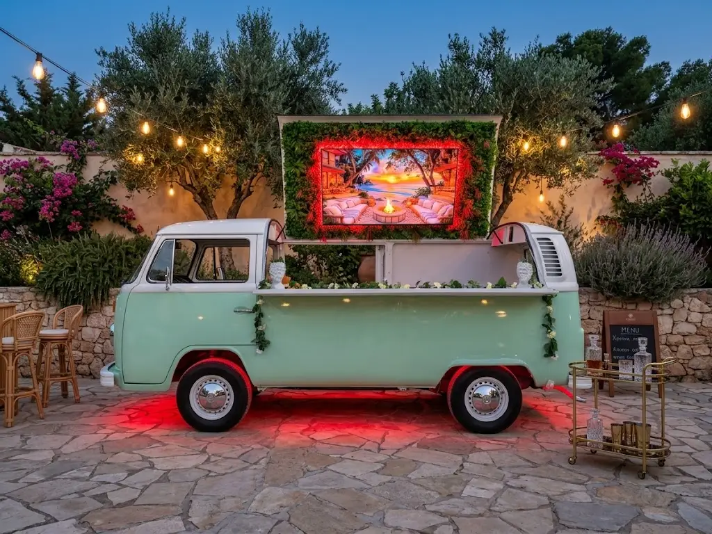 CornerVan με κόκκινο neon